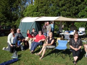 Group of hams & partners at BBQ